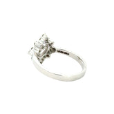 18k White Gold and Diamond Fancy Ring in size 6 and total gold weight of 3.55g